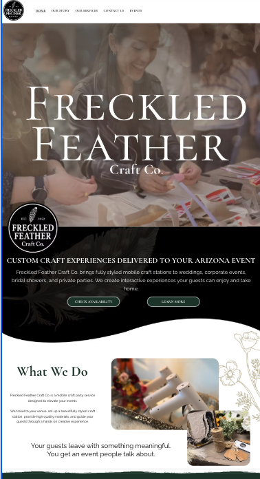 FRECKLED FEATHER CRAFT CO. after preview